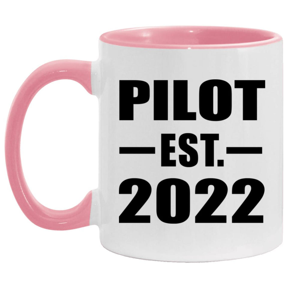 Pilot Established EST. 2022 - 11oz Accent Mug Pink