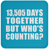 37th Anniversary 13,505 Days Together But Who's Counting - Drink Coaster