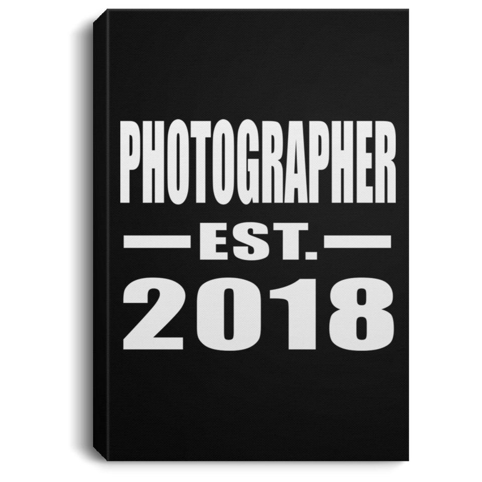 Photographer Established EST. 2018 - Canvas Portrait