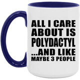 All I Care About Is Polydactyl - 15oz Accent Mug Purple