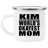 Kim World's Okayest Mom - 12oz Camping Mug