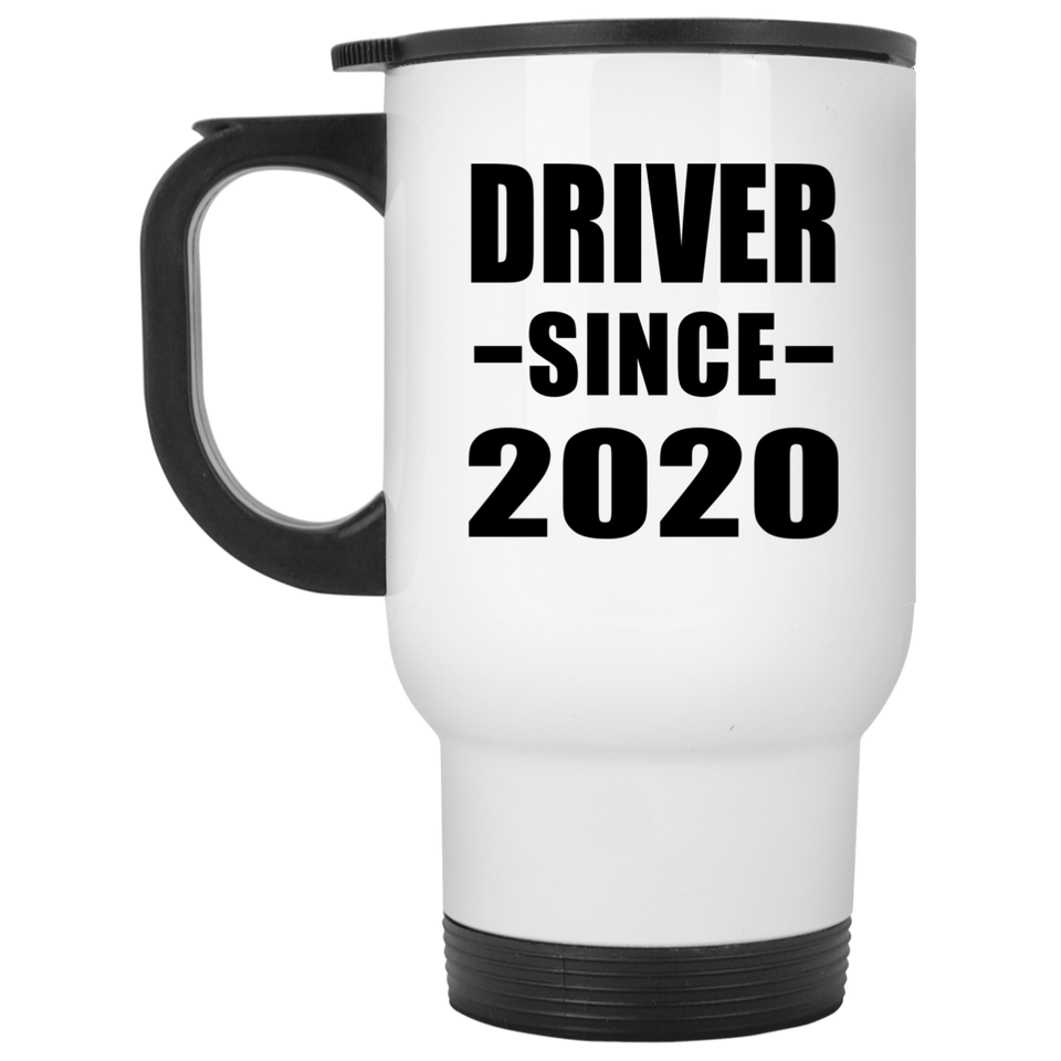 Driver Since 2020 - White Travel Mug