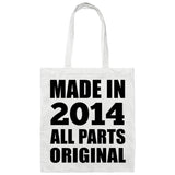 10th Birthday Made in 2014 All Parts Original - Tote Bag White