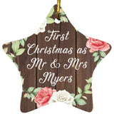 First Christmas As Mr & Mrs Myers - Star Ornament A