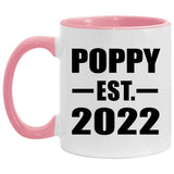 Poppy Established EST. 2022 - 11oz Accent Mug Pink
