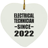 Electrical Technician Since 2022 - Heart Ornament