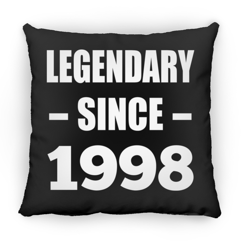 26th Birthday Legendary Since 1998 - Throw Pillow Black