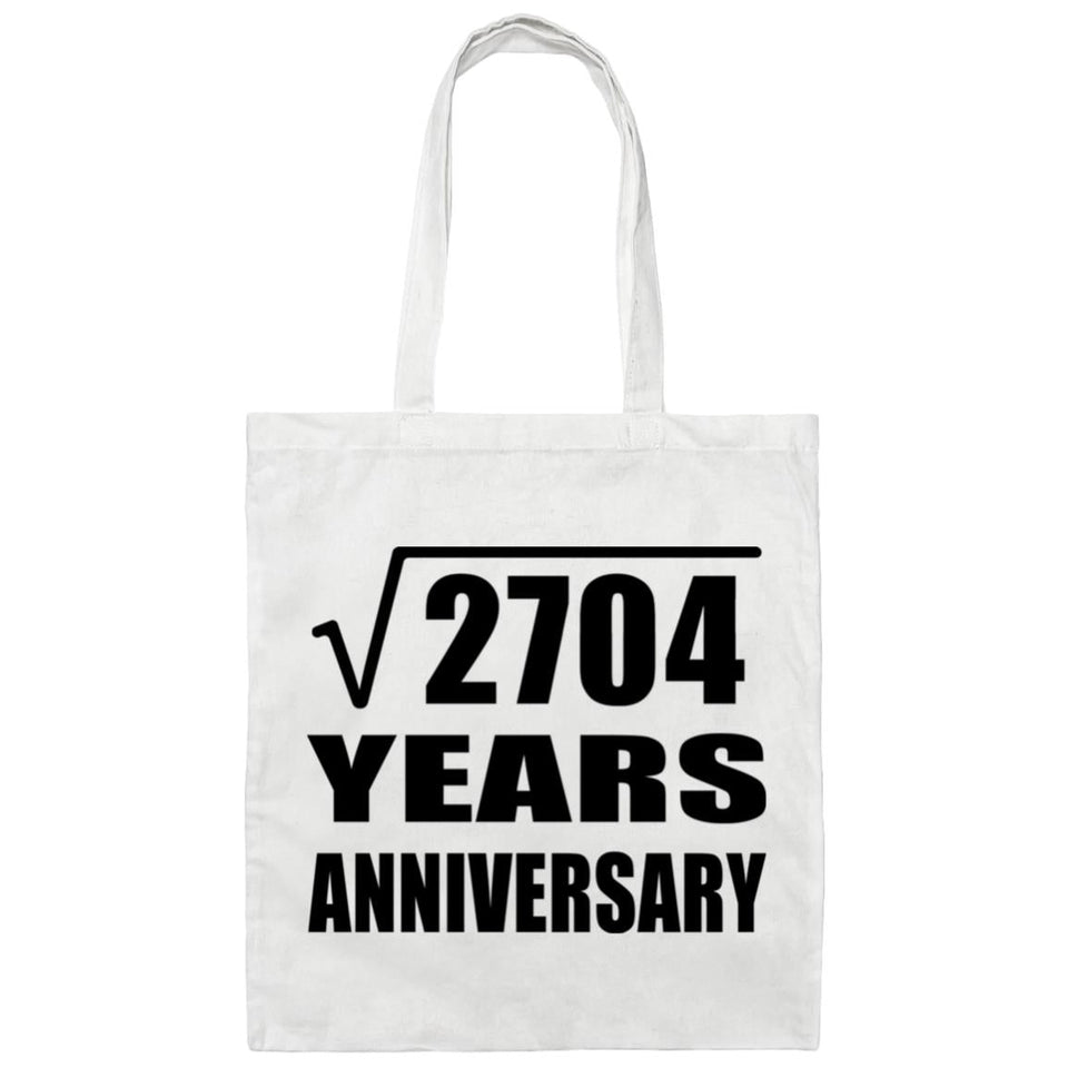 52nd Anniversary Square Root of 2704 Years Anniversary - Tote Bag White