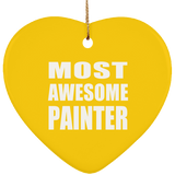 Most Awesome Painter - Heart Ornament