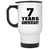 7th Anniversary 7 Years - White Travel Mug