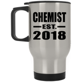 Chemist Established EST. 2018 - Silver Travel Mug