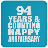 Happy 94th Anniversary 94 Years & Counting - Drink Coaster
