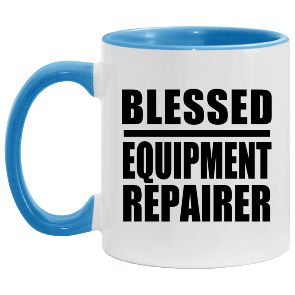 Blessed Equipment Repairer - 11oz Accent Mug Blue