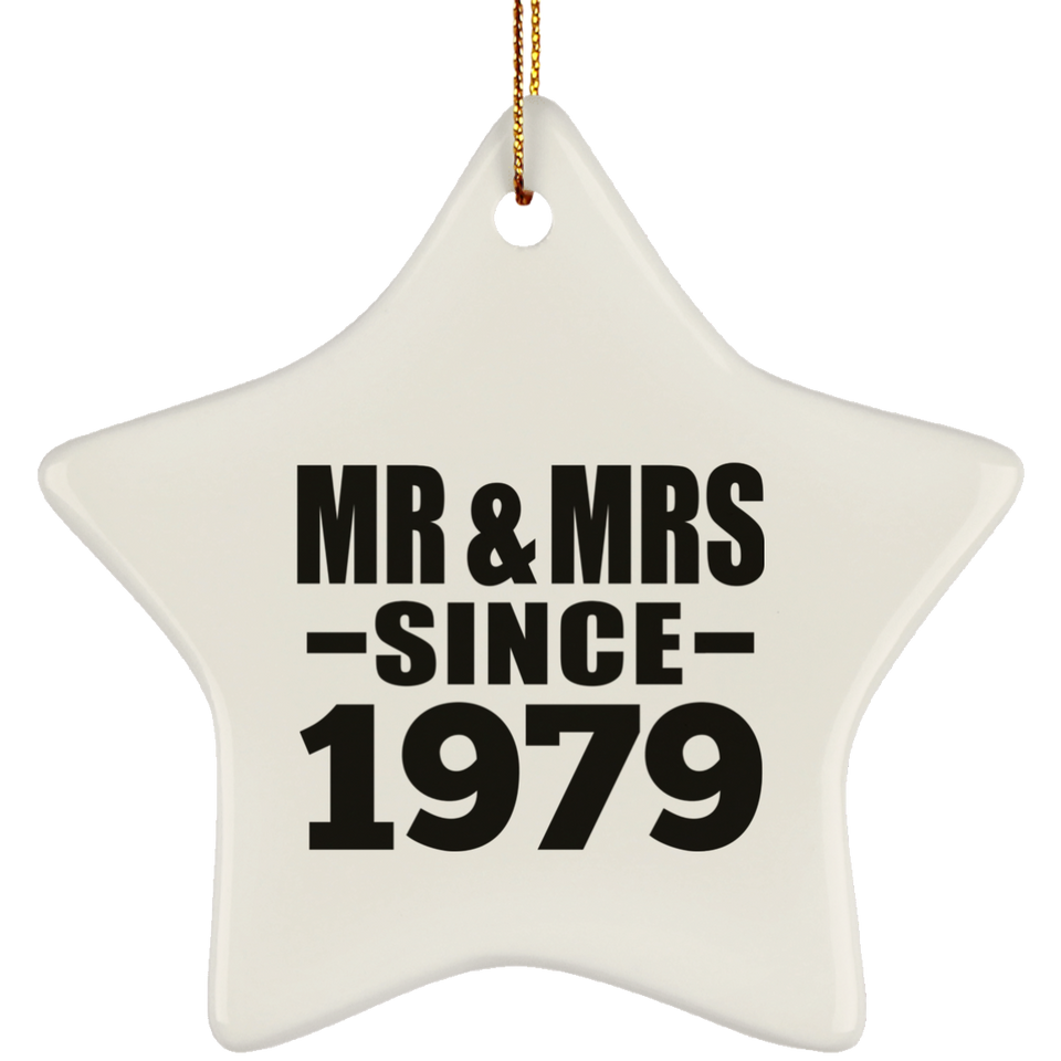 45th Anniversary Mr & Mrs Since 1979 - Star Ornament
