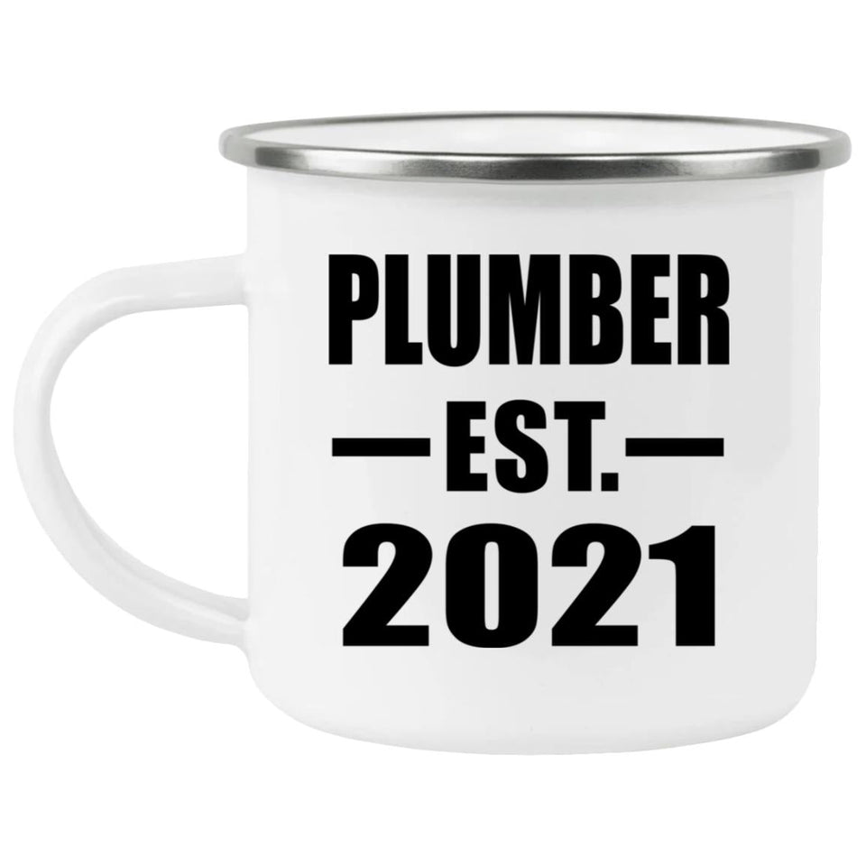 Plumber Established EST. 2021 - 12oz Camping Mug