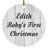 Edith Baby's First Christmas - Circle Ornament F