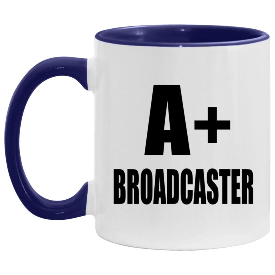 A+ Broadcaster - 11oz Accent Mug Purple