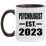 Psychologist Established EST. 2023 - 11oz Accent Mug Black