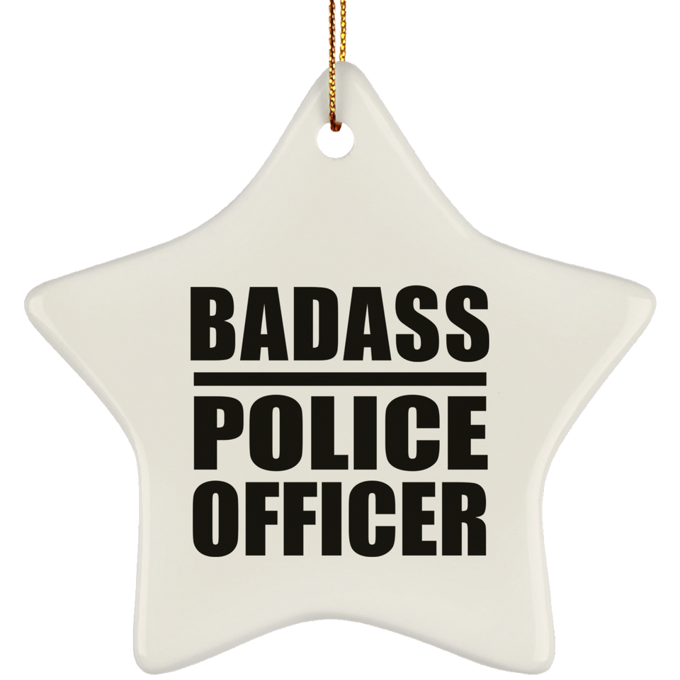 Badass Police Officer - Star Ornament