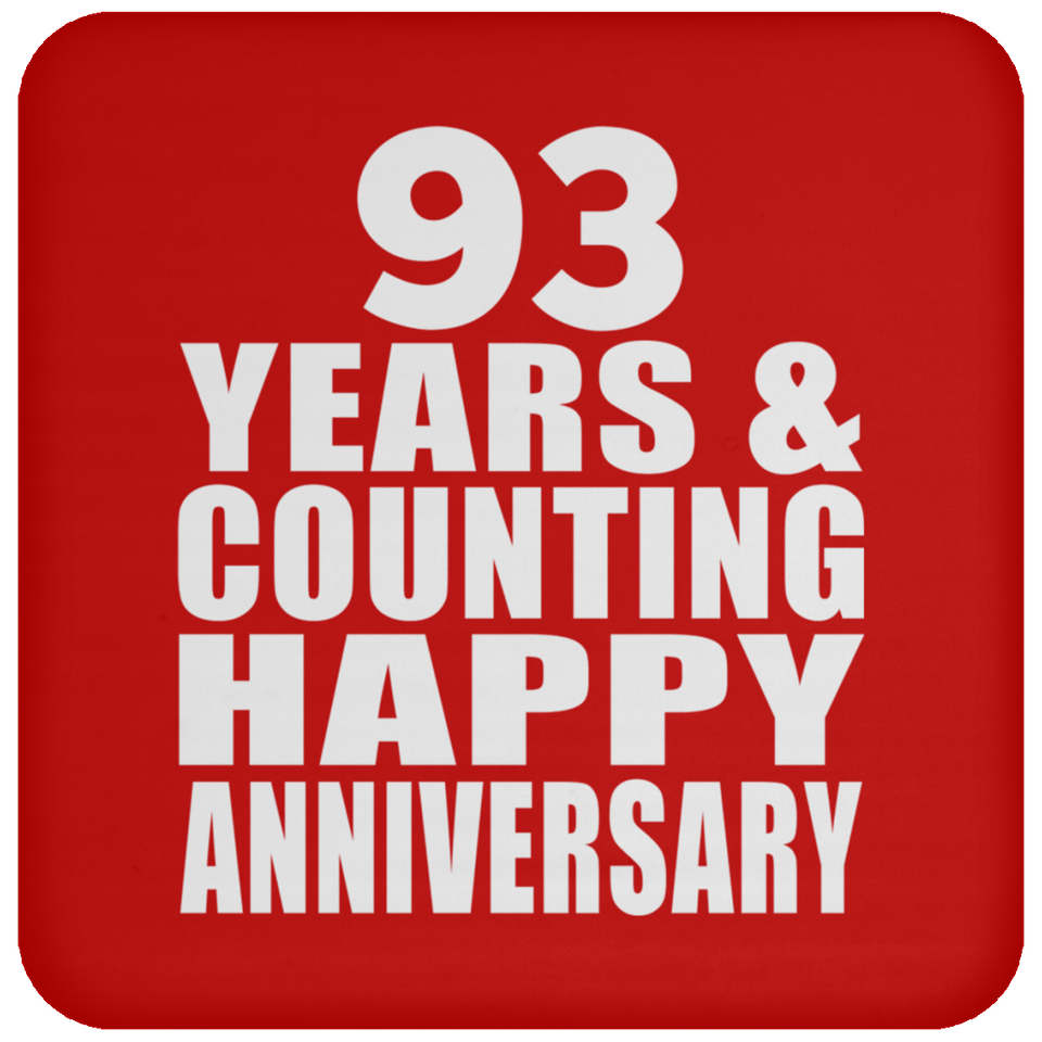 Happy 93rd Anniversary 93 Years & Counting - Drink Coaster
