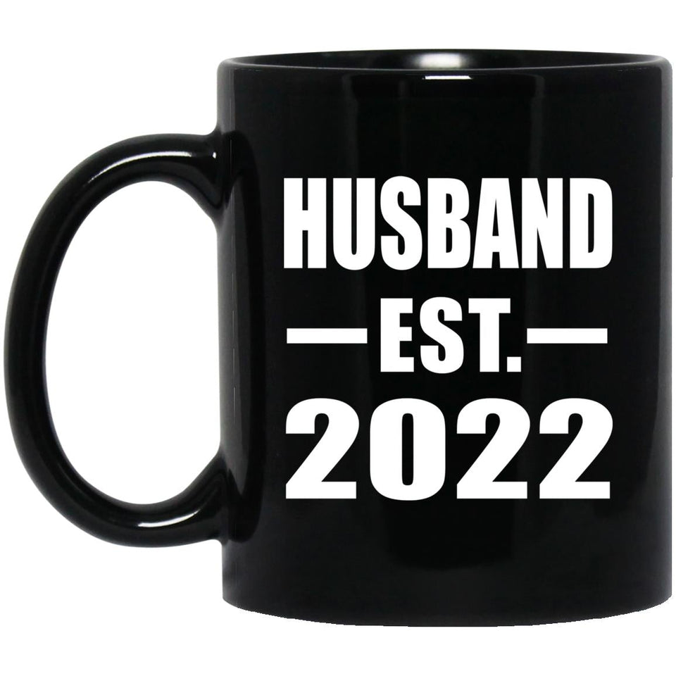 Husband Established EST. 2022 - 11oz Coffee Mug Black