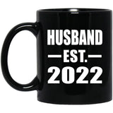 Husband Established EST. 2022 - 11oz Coffee Mug Black