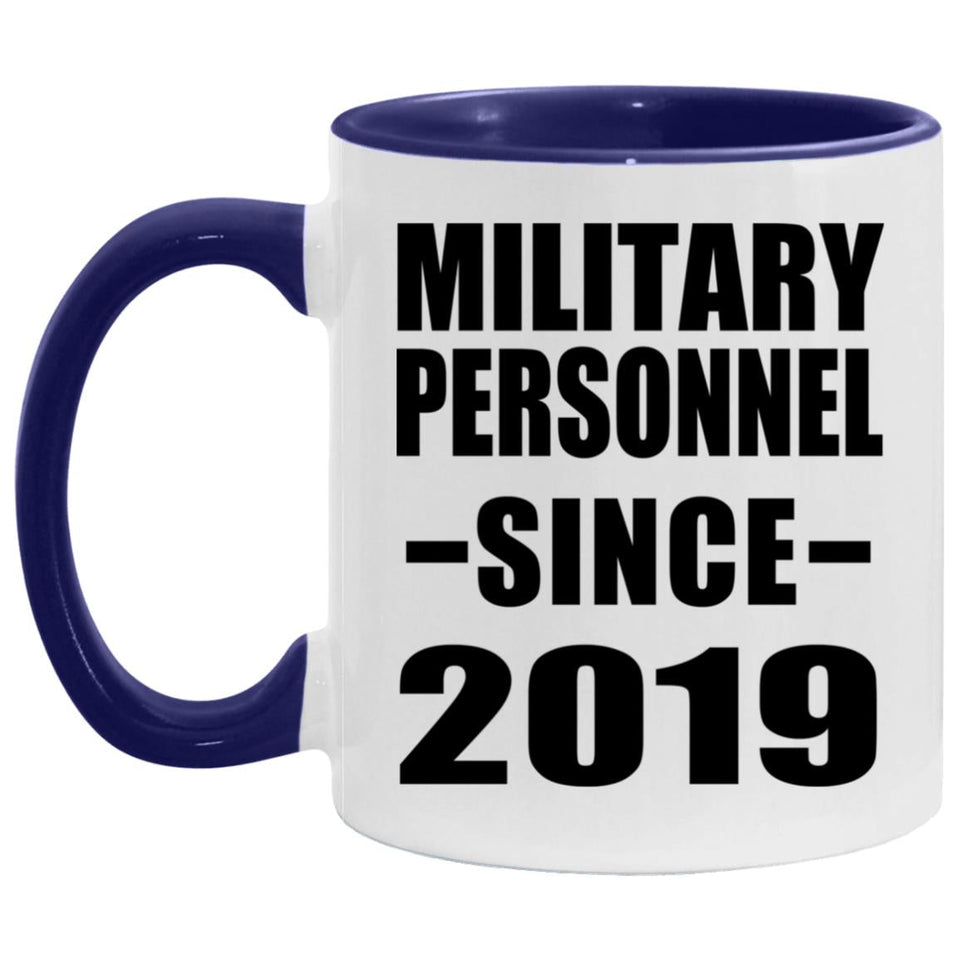 Military Personnel Since 2019 - 11oz Accent Mug Purple