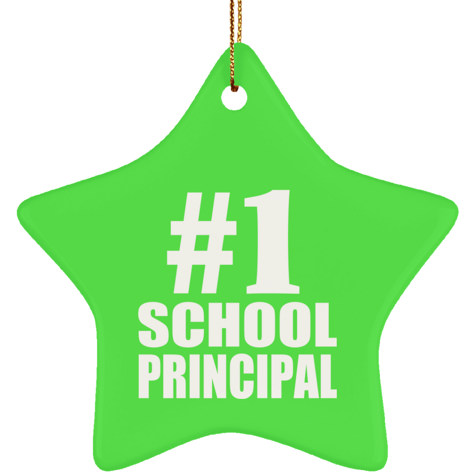 Number One #1 School Principal - Star Ornament