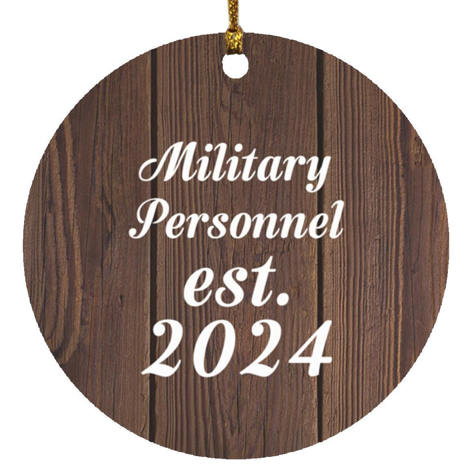 Military Personnel Established Est. 2024 - Circle Ornament D