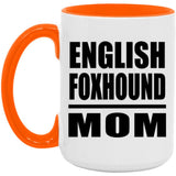 English Foxhound Mom - 15oz Accent Mug Orange