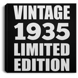 89th Birthday Vintage 1935 Limited Edition - Canvas Square
