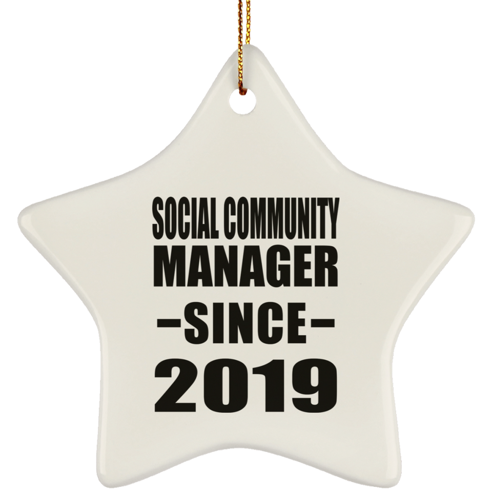 Social Community Manager Since 2019 - Star Ornament