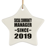 Social Community Manager Since 2019 - Star Ornament