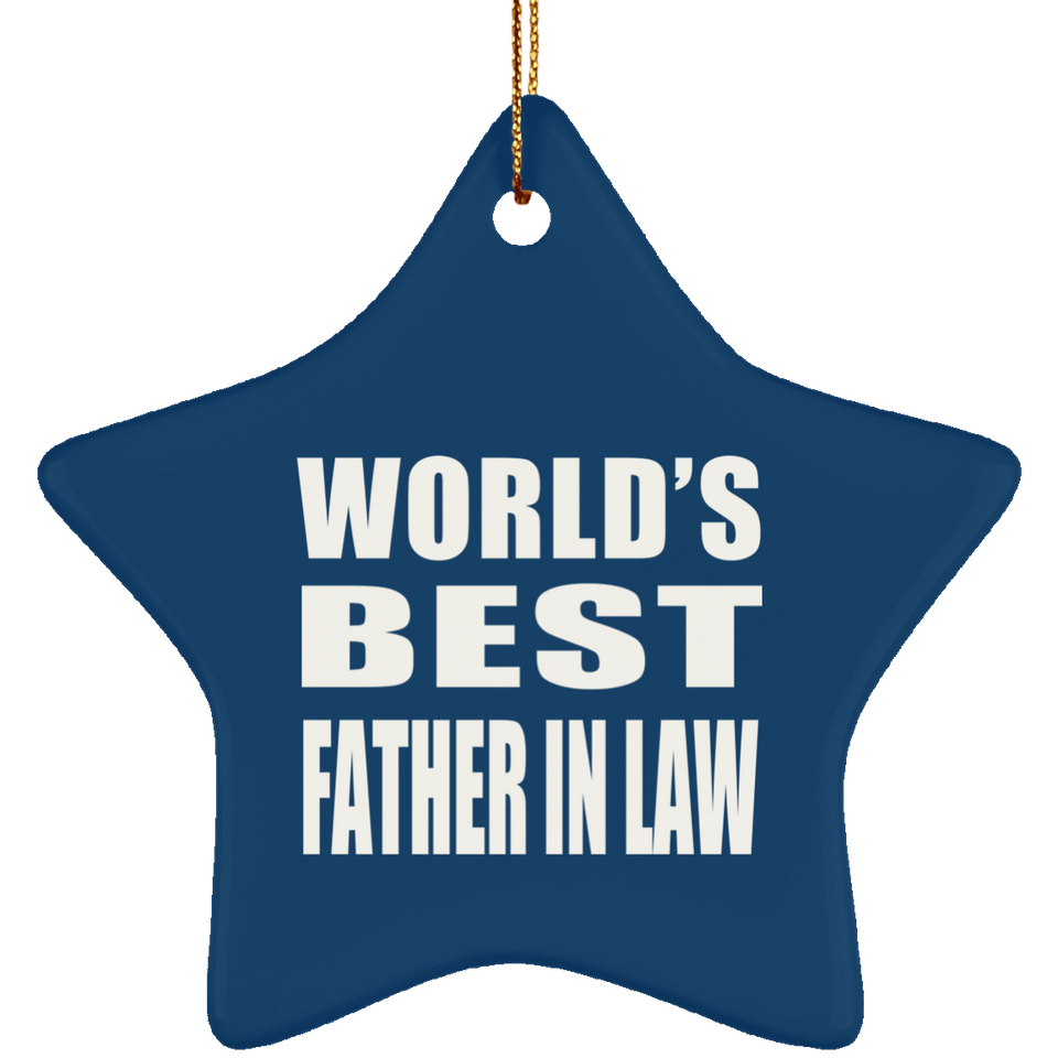World's Best Father In Law - Star Ornament