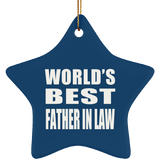 World's Best Father In Law - Star Ornament