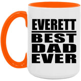 Everett Best Dad Ever - 15oz Accent Mug Orange