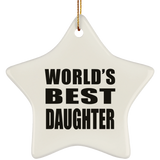 World's Best Daughter - Star Ornament