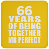 66th Anniversary 66 Years Of Being Mr Perfect - Drink Coaster