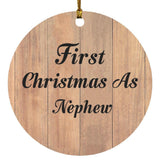 First Christmas As Nephew - Circle Ornament C