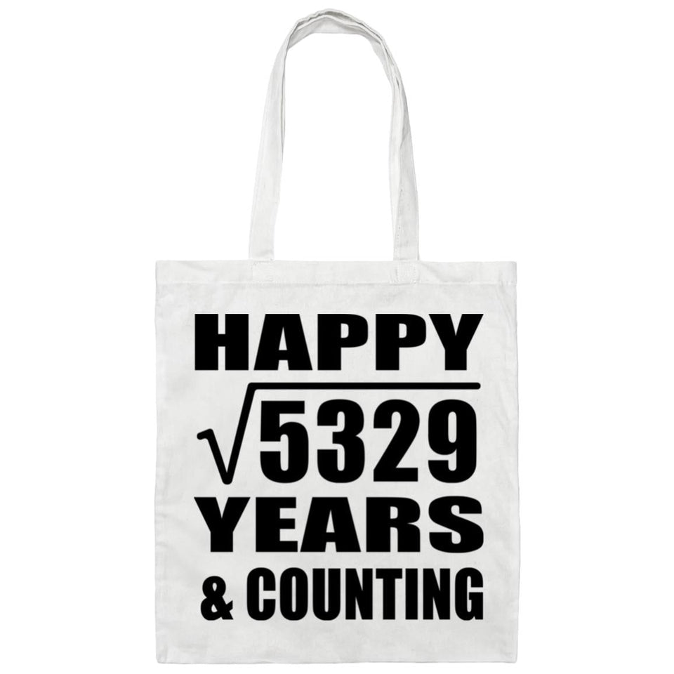 Happy 73rd Anniversary Square Root of 5329 Years & Counting - Tote Bag White