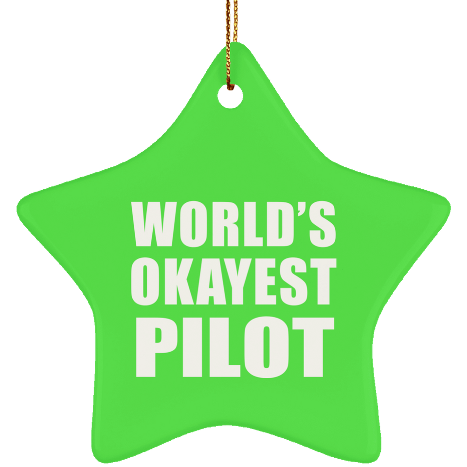 World's Okayest Pilot - Star Ornament