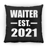 Waiter Established EST. 2021 - Throw Pillow Black