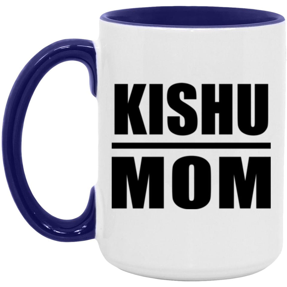 Kishu Mom - 15oz Accent Mug Purple