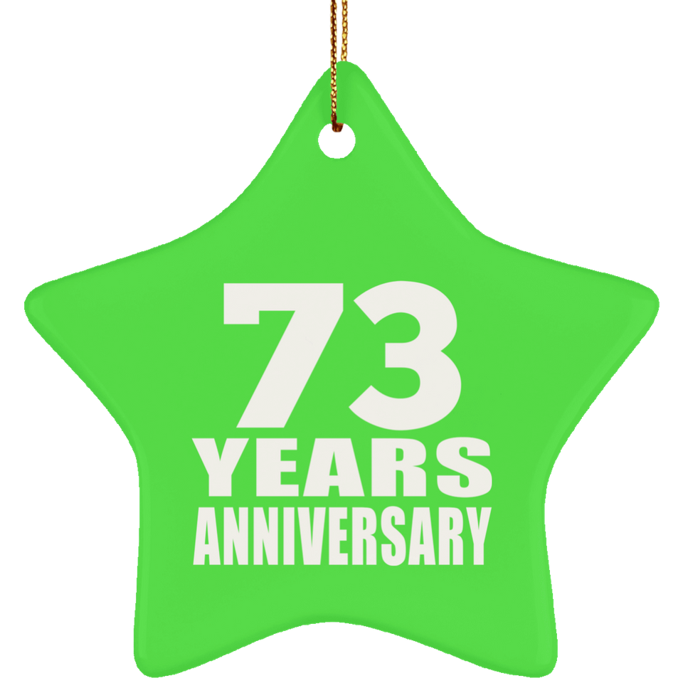 73rd Anniversary 73 Years - Star Ornament