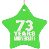 73rd Anniversary 73 Years - Star Ornament