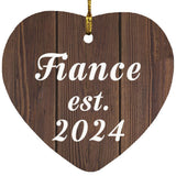 Fiance Established EST. 2024 - Heart Ornament D