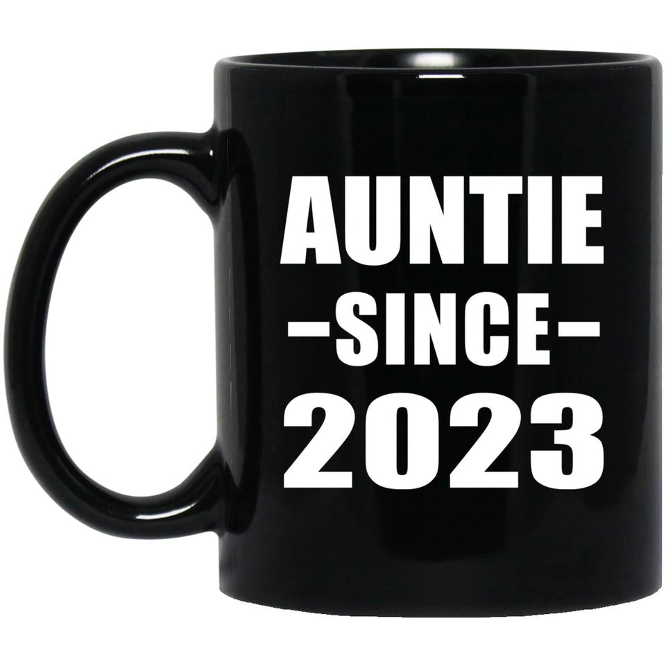 Auntie Since 2023 - 11oz Coffee Mug Black