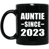 Auntie Since 2023 - 11oz Coffee Mug Black
