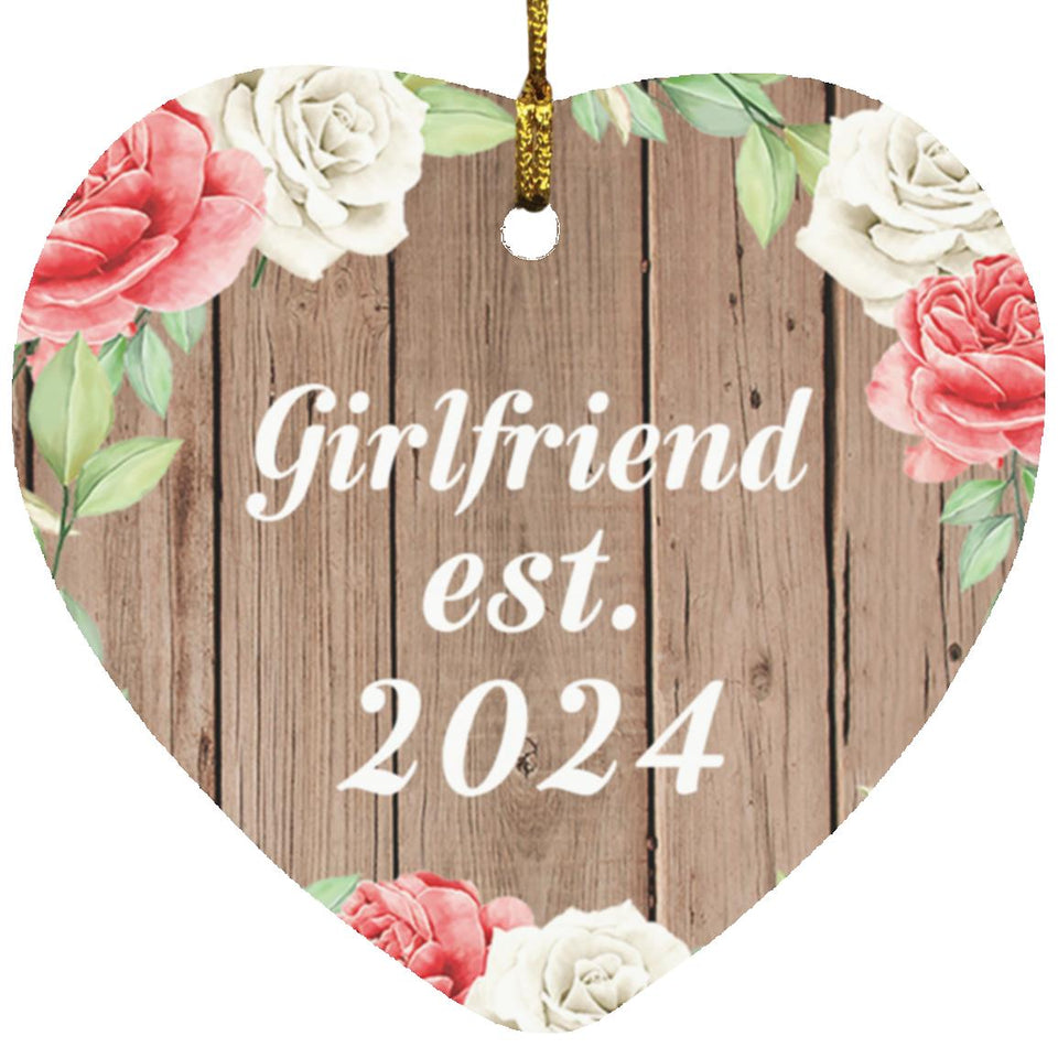 Girlfriend Established Est. 2024 - Heart Ornament B