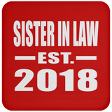 Sister In Law Established EST. 2018 - Drink Coaster